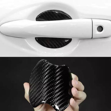 Protecto interior de manija externa fibra carbon 4pcs